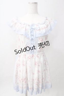 画像1: LIZ LISA / レースアップローズワンピース 0 ブルー Y-25-06-12-091-LO-OP-SZ-ZY