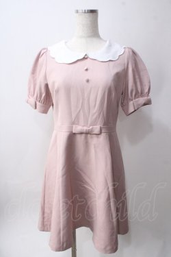 画像1: Ank Rouge / スカラップ衿ドーリーワンピース M ピンク Y-25-06-12-093-CA-OP-SZ-ZY