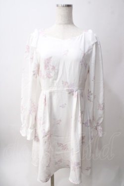 画像1: LODISPOTTO / ショルダーリボンローズワンピース M 白 Y-25-06-12-094-LO-OP-SZ-ZY