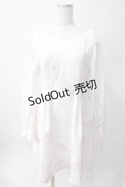 画像1: LODISPOTTO / ショルダーリボンローズワンピース M 白 Y-25-06-12-094-LO-OP-SZ-ZY