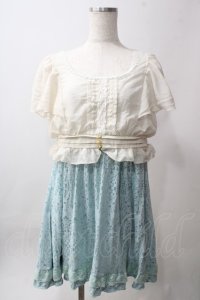 axes femme / ブラウスドッキングワンピース M サックス Y-25-06-12-100-AX-OP-SZ-ZY
