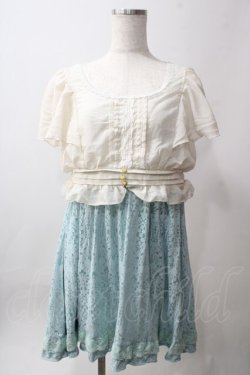 画像1: axes femme / ブラウスドッキングワンピース M サックス Y-25-06-12-100-AX-OP-SZ-ZY