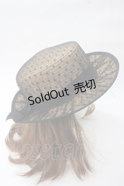 画像4: axes femme / ドットチュールカンカン帽  黒 Y-25-06-12-009-AX-AC-SZ-ZT-K007