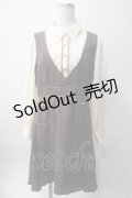 axes femme / ブラウス風ドッキングワンピース M 茶 Y-25-06-12-103-AX-OP-SZ-ZY