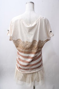 画像2: axes femme / レースptボーダーワンピース M 生成り Y-25-06-12-104-AX-OP-SZ-ZY