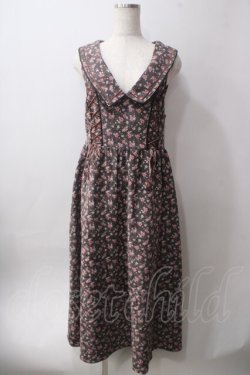 画像1: axes femme POETIQUE / 小花柄ロングワンピース M 茶 Y-25-06-12-105-AX-OP-SZ-ZY