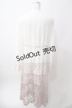 画像2: axes femme / グラデーションレースガウン  白ピンク Y-25-06-12-110-AX-TO-SZ-ZY