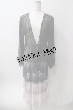 画像1: axes femme / グラデーションレースガウン  黒 Y-25-06-12-111-AX-TO-SZ-ZY