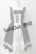 axes femme kawaii / ロココジャンパースカート  黒 Y-25-06-12-112-AX-OP-SZ-ZY