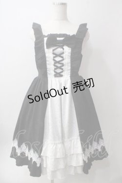 画像1: axes femme kawaii / ロココジャンパースカート  黒 Y-25-06-12-112-AX-OP-SZ-ZY