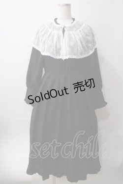 画像1: axes femme / レース襟セットワンピース  黒 Y-25-06-12-113-AX-OP-SZ-ZY