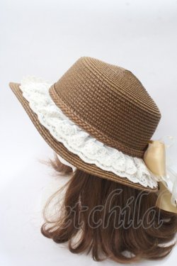 画像3: axes femme / 巻きバラリボンカンカン帽  茶 Y-25-06-12-010-AX-AC-SZ-ZT-K011