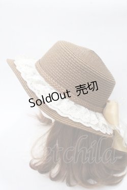 画像3: axes femme / 巻きバラリボンカンカン帽  茶 Y-25-06-12-010-AX-AC-SZ-ZT-K011