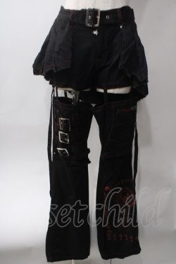 画像1: MAD / フルレングス付キショートパンツ S 黒 Y-25-06-12-117-PU-PA-SZ-ZY