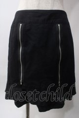 PEACE NOW / ジップデザインスカート  黒 Y-25-06-12-118-PU-SK-SZ-ZY