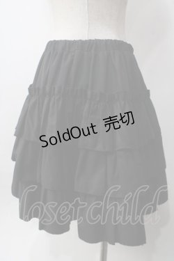 画像2: Vallee lys / “Pivoine”Frill Skirt  黒 Y-25-06-12-119-GO-SK-SZ-ZY