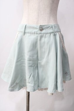 画像1: axes femme / お花ストーン付きキュロット M ミント Y-25-06-12-132-AX-PA-SZ-ZY