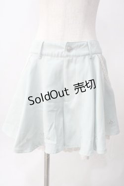 画像1: axes femme / お花ストーン付きキュロット M ミント Y-25-06-12-132-AX-PA-SZ-ZY