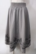 axes femme / 裾刺繍イレヘムスカート M グレー Y-25-06-12-137-AX-SK-SZ-ZY