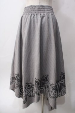 画像2: axes femme / 裾刺繍イレヘムスカート M グレー Y-25-06-12-137-AX-SK-SZ-ZY