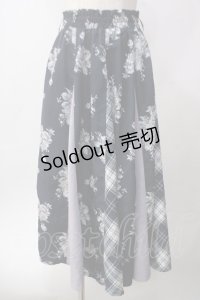 axes femme / パッチワークミディスカート M 紺 Y-25-06-12-138-AX-SK-SZ-ZY