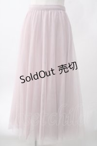 axes femme / ロングチュールスカート F ピンク Y-25-06-12-143-AX-SK-SZ-ZY