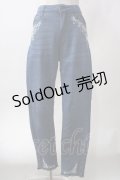 axes femme / 香水×バラ刺繍デニムパギンス M インディゴ Y-25-06-12-144-AX-PA-SZ-ZY