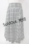 axes femme / 裾プリーツチェック柄スカート M グリーン Y-25-06-12-149-AX-SK-SZ-ZY