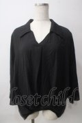 axes femme / ベル袖シャツアンサンブルプルオーバー M 黒 Y-25-06-12-015-AX-TO-SZ-ZY