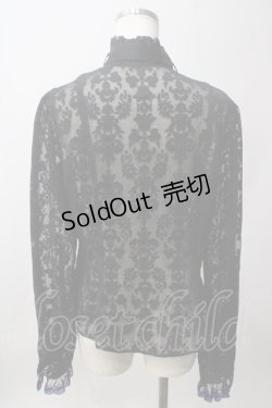 画像2: Moi-meme-Moitie / タイニーローズレースリボンブラウス  ブラック Y-25-06-12-016-MO-BL-SZ-ZY