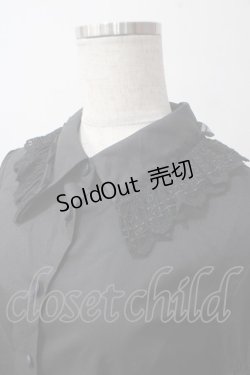 画像3: Moi-meme-Moitie / クロスアーチシャーリングスリーブブラウス 9号 黒 Y-25-06-12-017-MO-BL-SZ-ZY