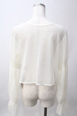 画像2: axes femme / パール付きチュールトップス  白 Y-25-06-12-021-AX-TO-SZ-ZY