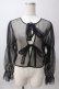 画像1: axes femme / パール付きチュールトップス  黒 Y-25-06-12-022-AX-TO-SZ-ZY (1)