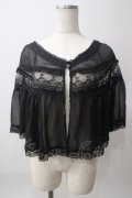 axes femme / 20th/レース使いケープ  黒 Y-25-06-12-023-AX-TO-SZ-ZY