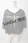 axes femme / 20th/レース使いケープ  黒 Y-25-06-12-023-AX-TO-SZ-ZY