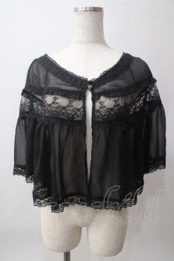 画像1: axes femme / 20th/レース使いケープ  黒 Y-25-06-12-023-AX-TO-SZ-ZY
