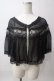 画像1: axes femme / 20th/レース使いケープ  黒 Y-25-06-12-023-AX-TO-SZ-ZY (1)