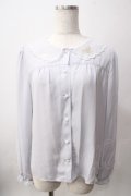 Ank Rouge / 衿刺繍ブラウス M グレー Y-25-06-12-026-CA-BL-SZ-ZY