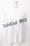 Ank Rouge / 衿刺繍ブラウス M グレー Y-25-06-12-026-CA-BL-SZ-ZT372