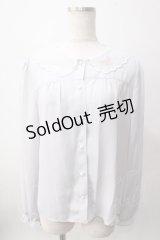 Ank Rouge / 衿刺繍ブラウス M グレー Y-25-06-12-026-CA-BL-SZ-ZT372