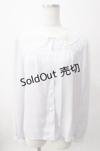 Ank Rouge / 衿刺繍ブラウス M グレー Y-25-06-12-026-CA-BL-SZ-ZT372