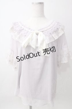 画像1: axes femme / レイヤードフリル楊柳トップス  ラベンダー Y-25-06-12-028-AX-TO-SZ-ZY