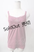 axes femme / レースビジューデザインタンク F ピンク Y-25-06-12-032-AX-TO-SZ-ZY
