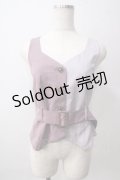 axes femme POETIQUE / ベルト付バイカラーベスト M パープル Y-25-06-12-034-AX-TO-OW-ZY