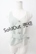 axes femme POETIQUE / ベルト付バイカラーベスト M グリーン Y-25-06-12-035-AX-TO-OW-ZY