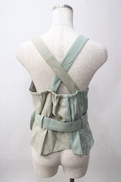 画像2: axes femme POETIQUE / ベルト付バイカラーベスト M グリーン Y-25-06-12-035-AX-TO-OW-ZY