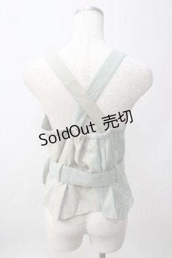 画像2: axes femme POETIQUE / ベルト付バイカラーベスト M グリーン Y-25-06-12-035-AX-TO-OW-ZY