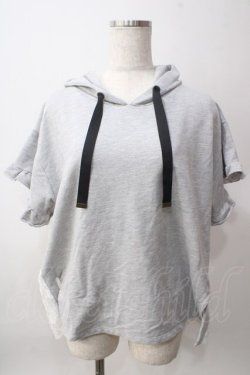 画像1: axes femme / バックレースパーカープルオーバー M グレー Y-25-06-12-037-AX-TO-SZ-ZY