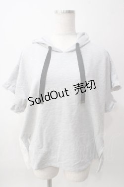 画像1: axes femme / バックレースパーカープルオーバー M グレー Y-25-06-12-037-AX-TO-SZ-ZY
