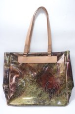 画像1: Jean Paul GAULTIER / Vサイバークリアトートバッグ  玉虫 Y-25-06-12-005-GO-BG-SZ-ZT274 (1)